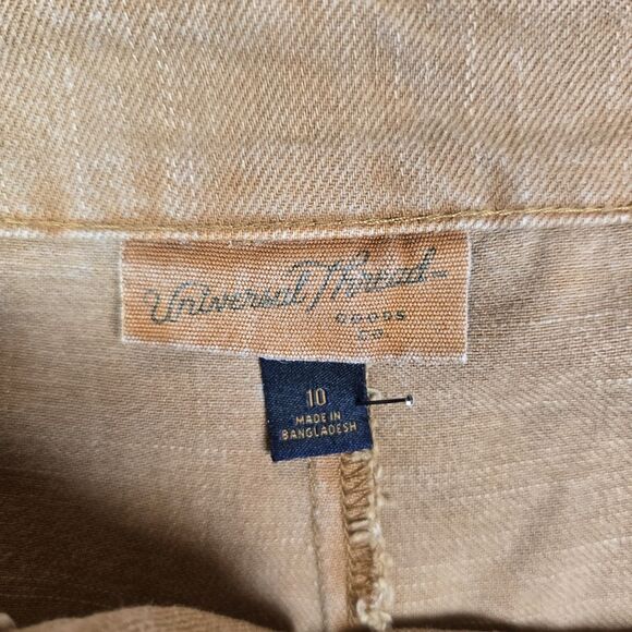 Universal Thread High Waisted Pleated Tan Shorts M Cotton Summer Classic Retro - Picture 3 of 8